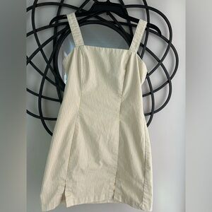 Striped Yellow and White Dress